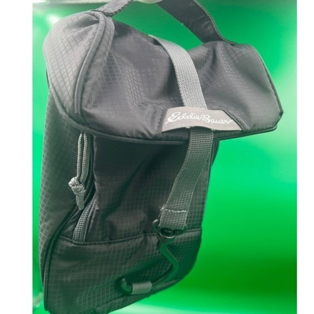 Eddie Bauer Toiletry Bag Unisex OS Black Ripstop Hanging Travel Kit Organizer